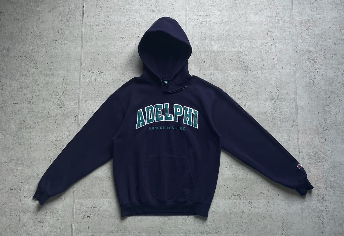 champion チャンピオン カレッジロゴ ADELPHI プルオーバー パーカー パープル M_画像2