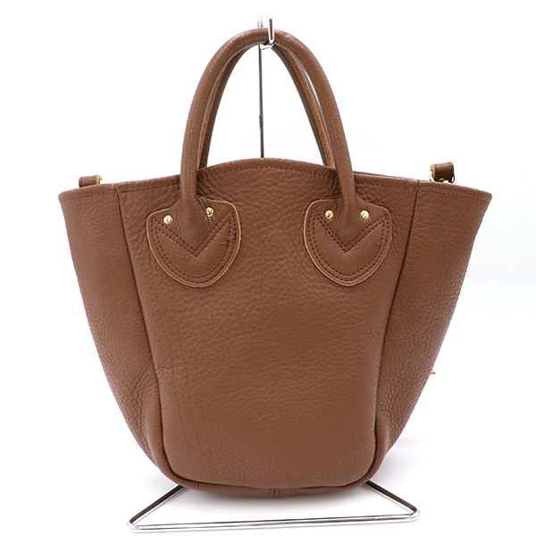  Young and orusenYOUNG&OLSEN Brown leather 2WAY Mini handbag [xx][ used ]4000001801203552