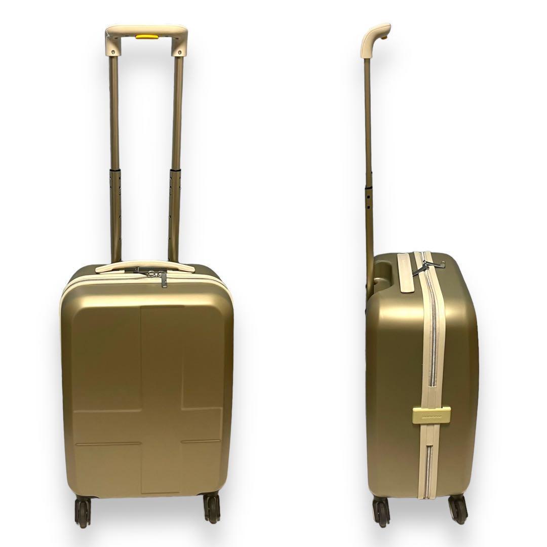 【美品】INNOVATOR キャリーケース スーツケース イノベーター オシャレ ベージュ ゴールド 金色　機内持込_画像5