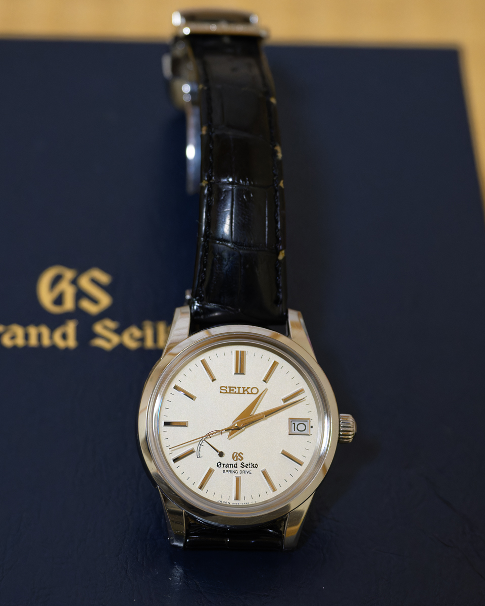 【難有り品】SEIKO セイコー Grand Seiko グランドセイコー パワーリザーブ スプリングドライブ SBGA057 腕時計 裏透け 送料無料！の画像1