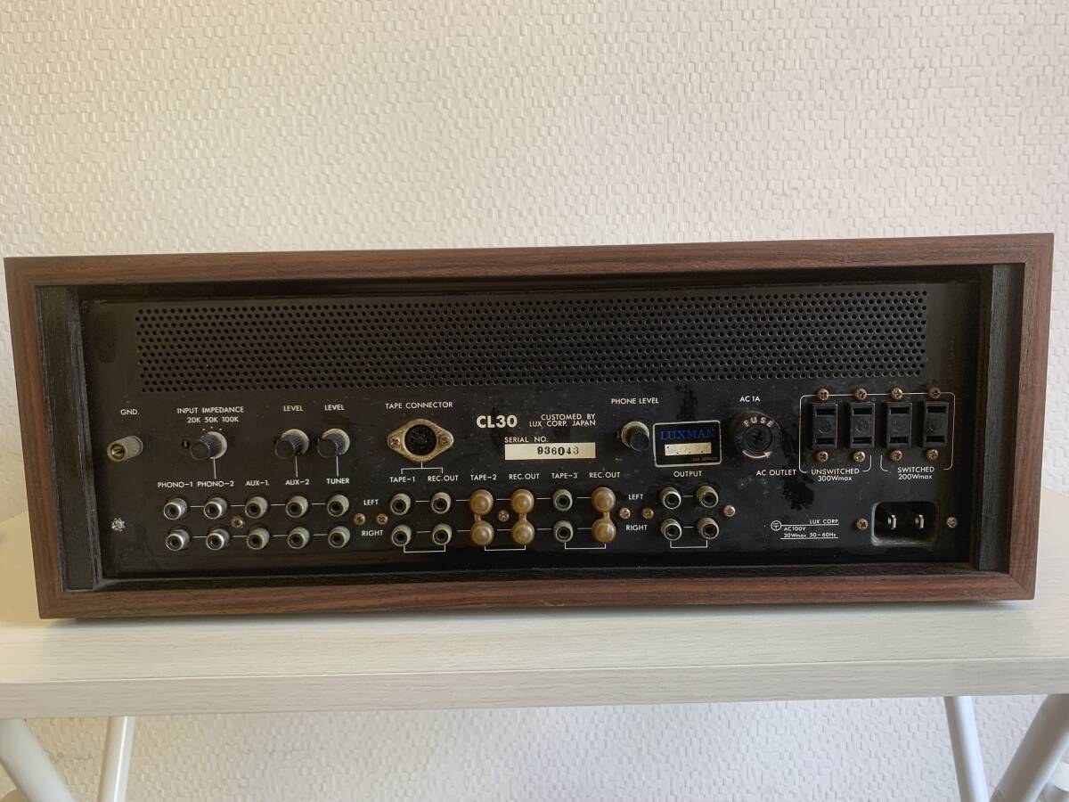 LUXMAN CL30 管球式コントロールアンプ プリアンプ 真空管 通電確認済み_画像7