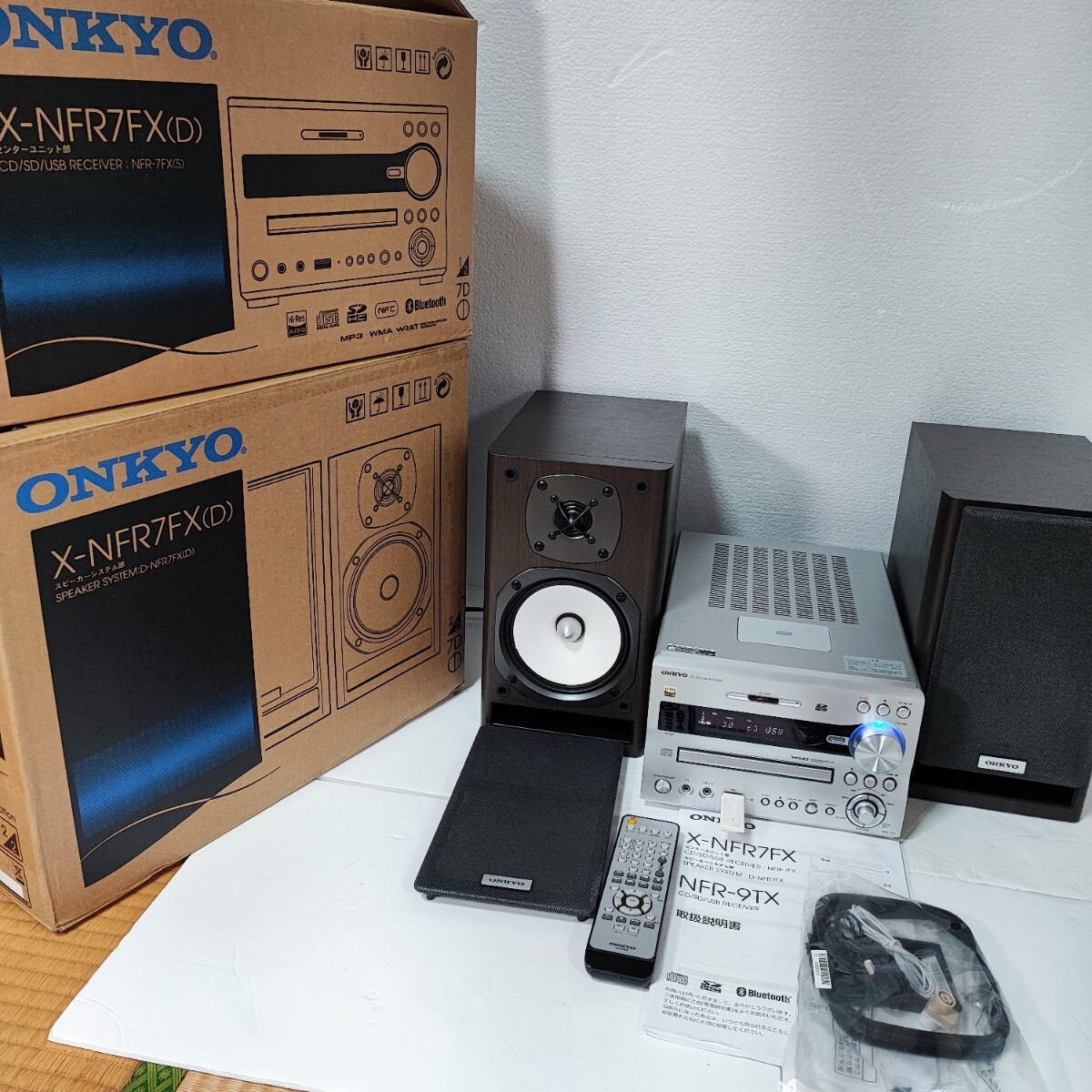 〓新品に近い〓　ONKYO X-NFR7FX(D) CD/SD/USBレシーバーシステム、ハイレゾ対応、2019年製の超美品商品★元箱入り_画像1