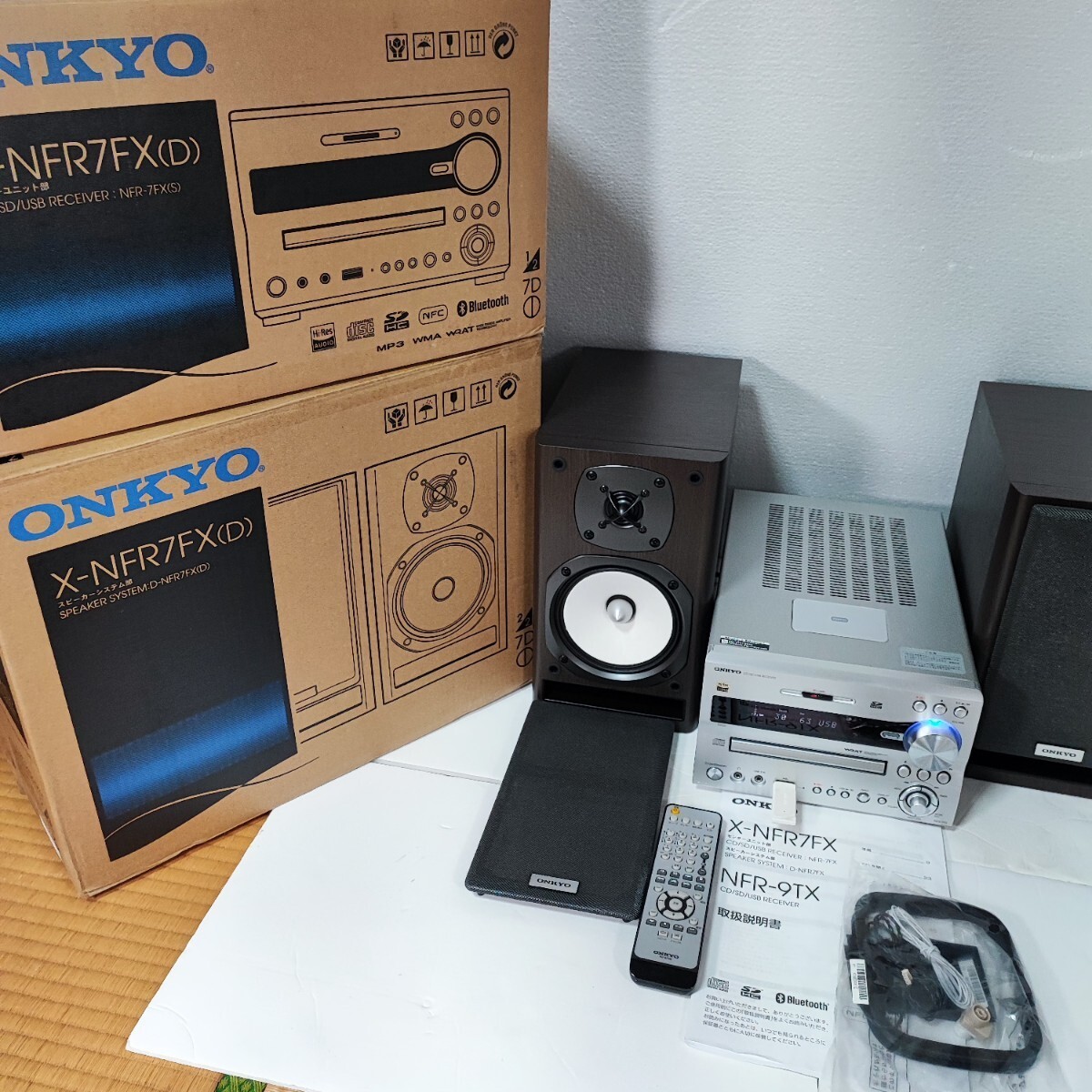 〓新品に近い〓　ONKYO X-NFR7FX(D) CD/SD/USBレシーバーシステム、ハイレゾ対応、2019年製の超美品商品★元箱入り_画像4
