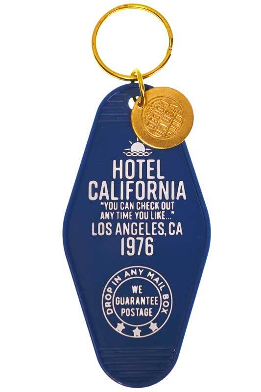 ホテル カリフォルニア キーホルダー ネイビー プラスチック製 HOTLE CALIFORNIA ロサンゼルス モーテル ホテル キーホルダーの画像1
