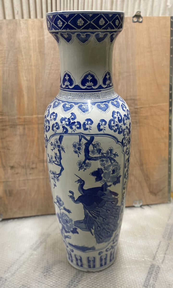 特大 花瓶 高約90cm 大型 大壺 飾り壺 骨董品 花瓶 。_画像4