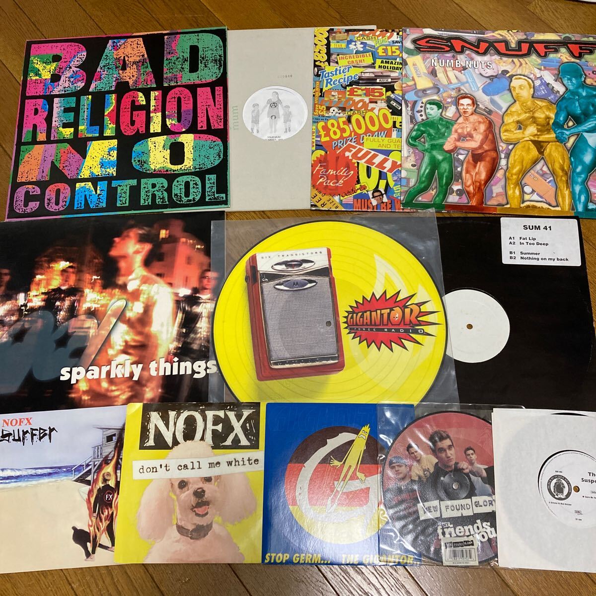 12枚セット Bad Religion NOFX SUM 41 SNUFF Gigantor New Found Glory GEL レコードLP 12inch 7inch_画像1