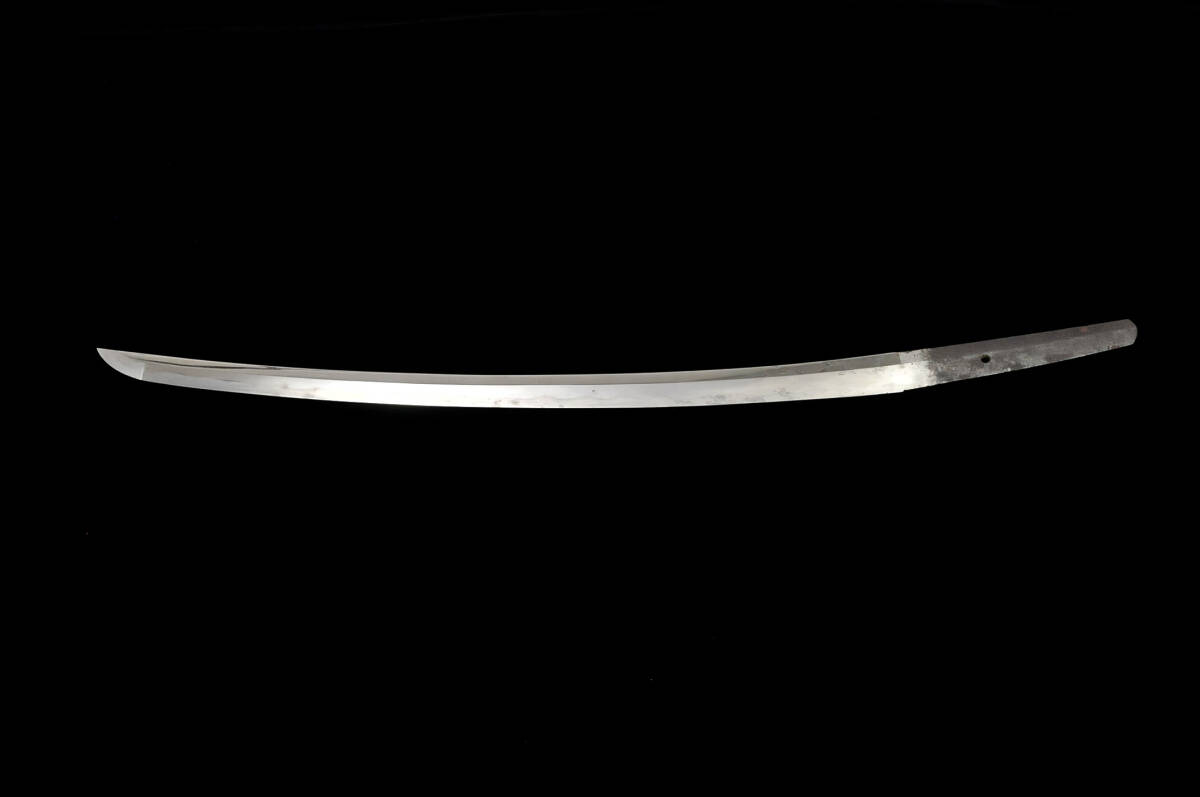[ меч .] сбоку ...:..... длина :53.3cm изгиб :1.9cm глаз .. дыра :1 шт Wakayama 15186 меч 0304071-1