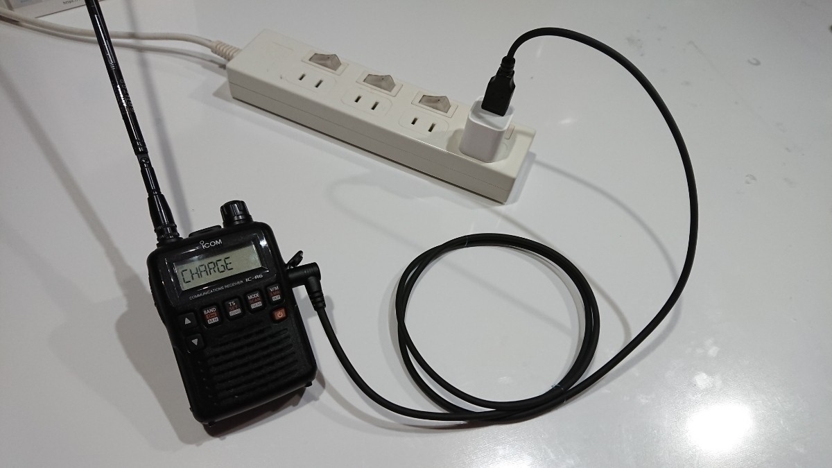 【新品・送料無料】ICOM IC-R6充電用 USB電源ケーブルの画像1