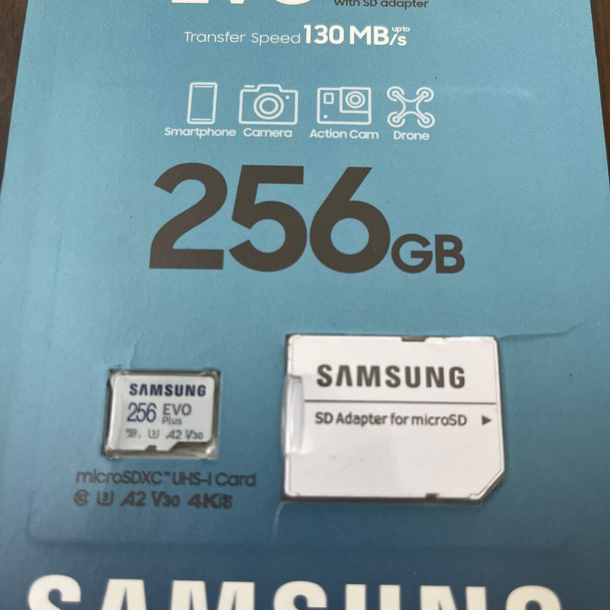 604p1026☆ microSDXC 256GB EVO Plus UHS-I U3 V30 4K A2対応 Samsung サムスン 専用SDアダプター付 MB-MC256KA/APC の画像6