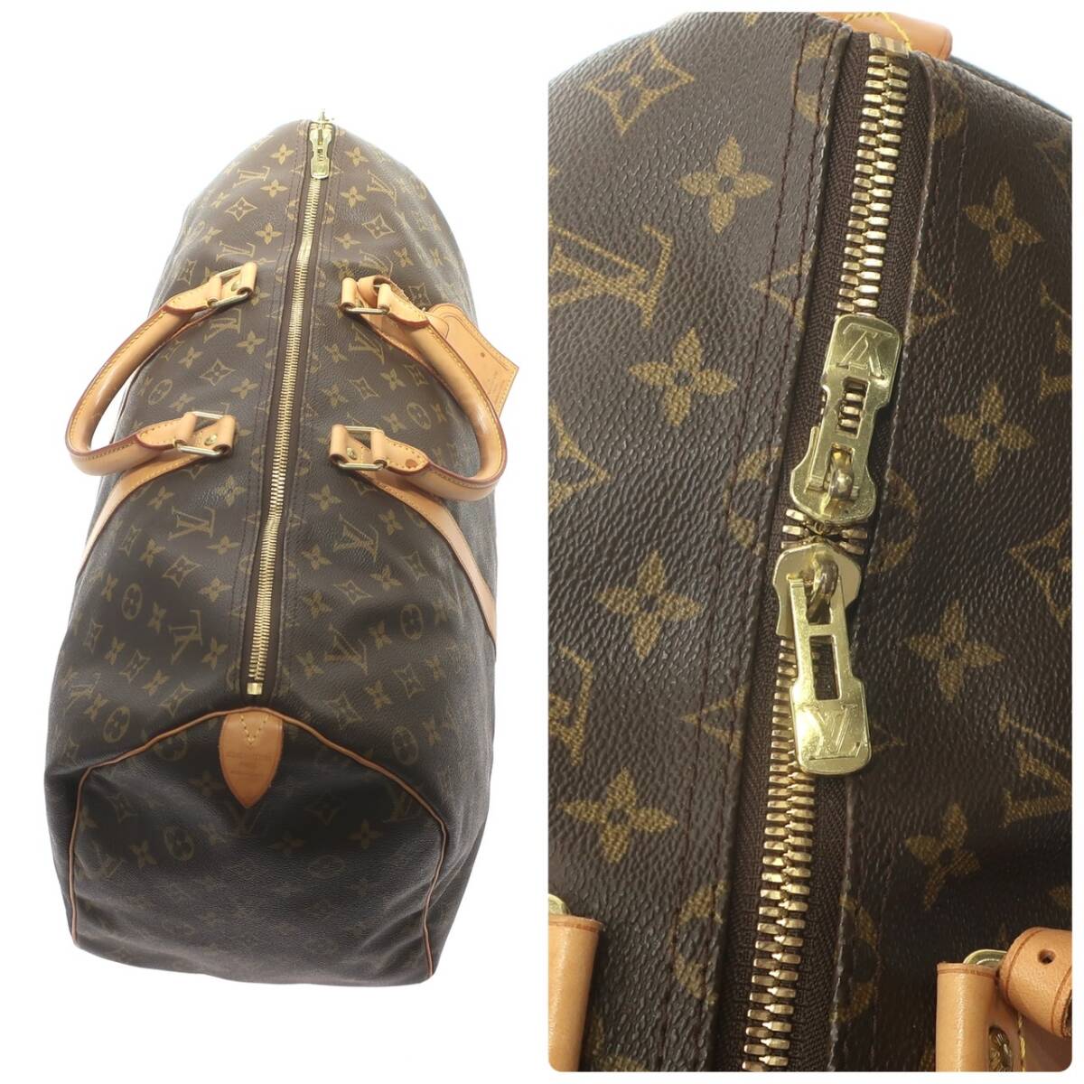 1円スタート 美品 LOUIS VUITTON ルイヴィトン キーポル50 M41426 FL1010 モノグラム ボストンバッグ トラベルバッグ 旅行かばん ブラウン_画像6