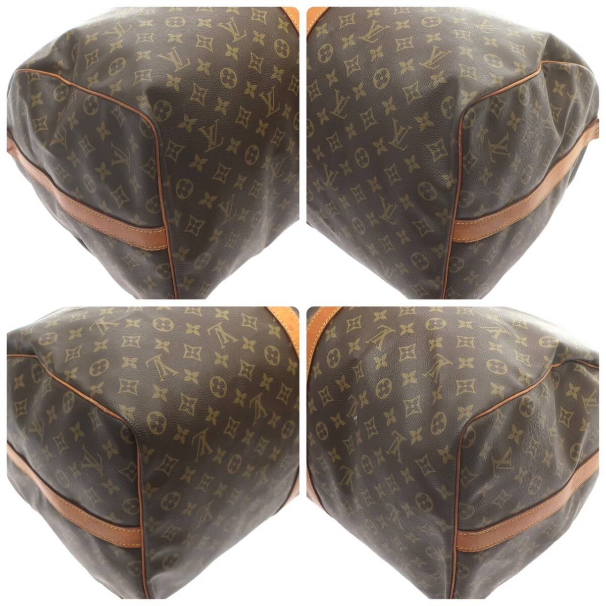 1円スタート LOUIS VUITTON ルイヴィトン キーポルバンドリエール60 M41412 FH0950 モノグラム ボストンバッグ ショルダー 2way ブラウンの画像5