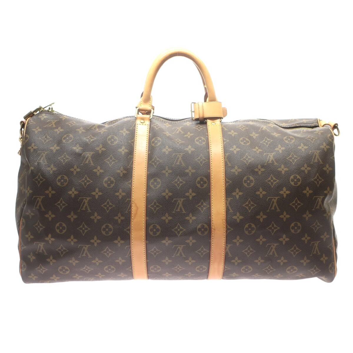 1円スタート LOUIS VUITTON ルイヴィトン キーポルバンドリエール55 M41414 FL0062 モノグラム ボストンバッグ ショルダー 2way ブラウンの画像2