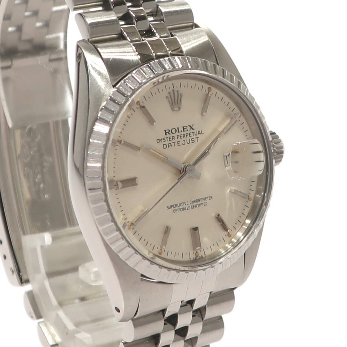 1円スタート 極美品 稼働品 ROLEX ロレックス デイトジャスト 16030 57番 クロノメーター 自動巻き SS ジュビリーブレス シルバー文字盤の画像3