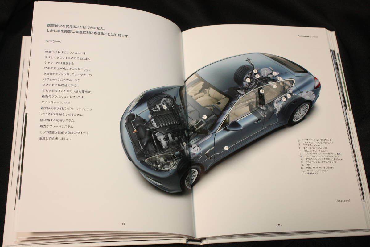 ★2010年モデル ポルシェパナメーラ 日本語厚口カタログ＋価格表2冊セット(ポルシェジャパン発行) Porsche 970 Panamera/S/4S/Turboの画像5