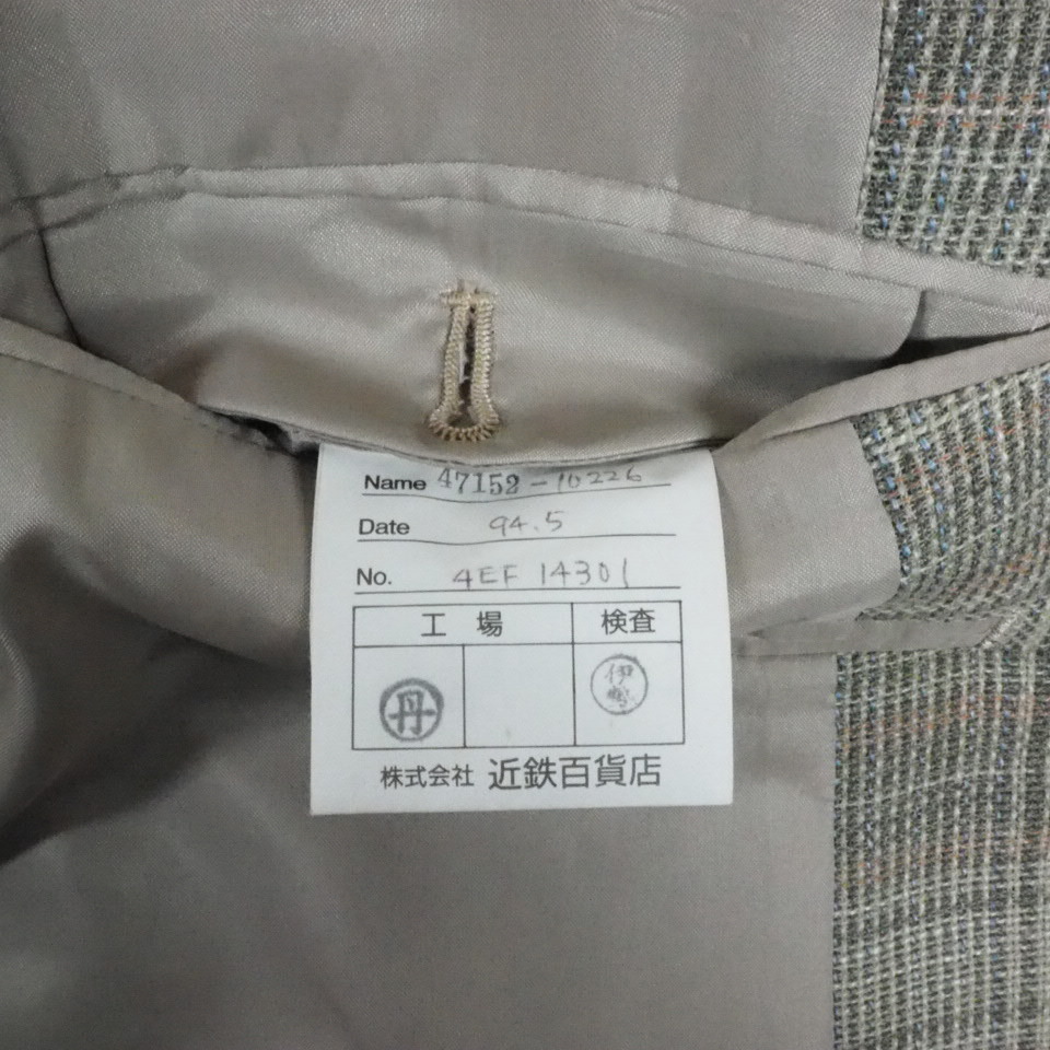 流行に左右されないシンプルなデザイン！日本製ビンテージ シングルジャケット BALMORAL社製 オーダーメイド 綿 麻混 春夏’80~’90 HKE604_画像8