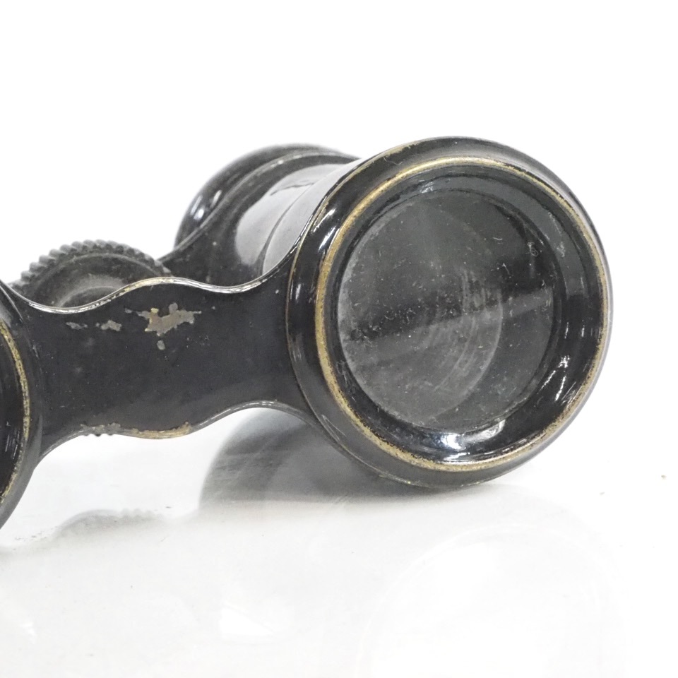ビンテージ 真鍮製 黒塗双眼鏡 置物 インテリア 雰囲気ある置物としても魅力的な逸品！ SMN604_画像9