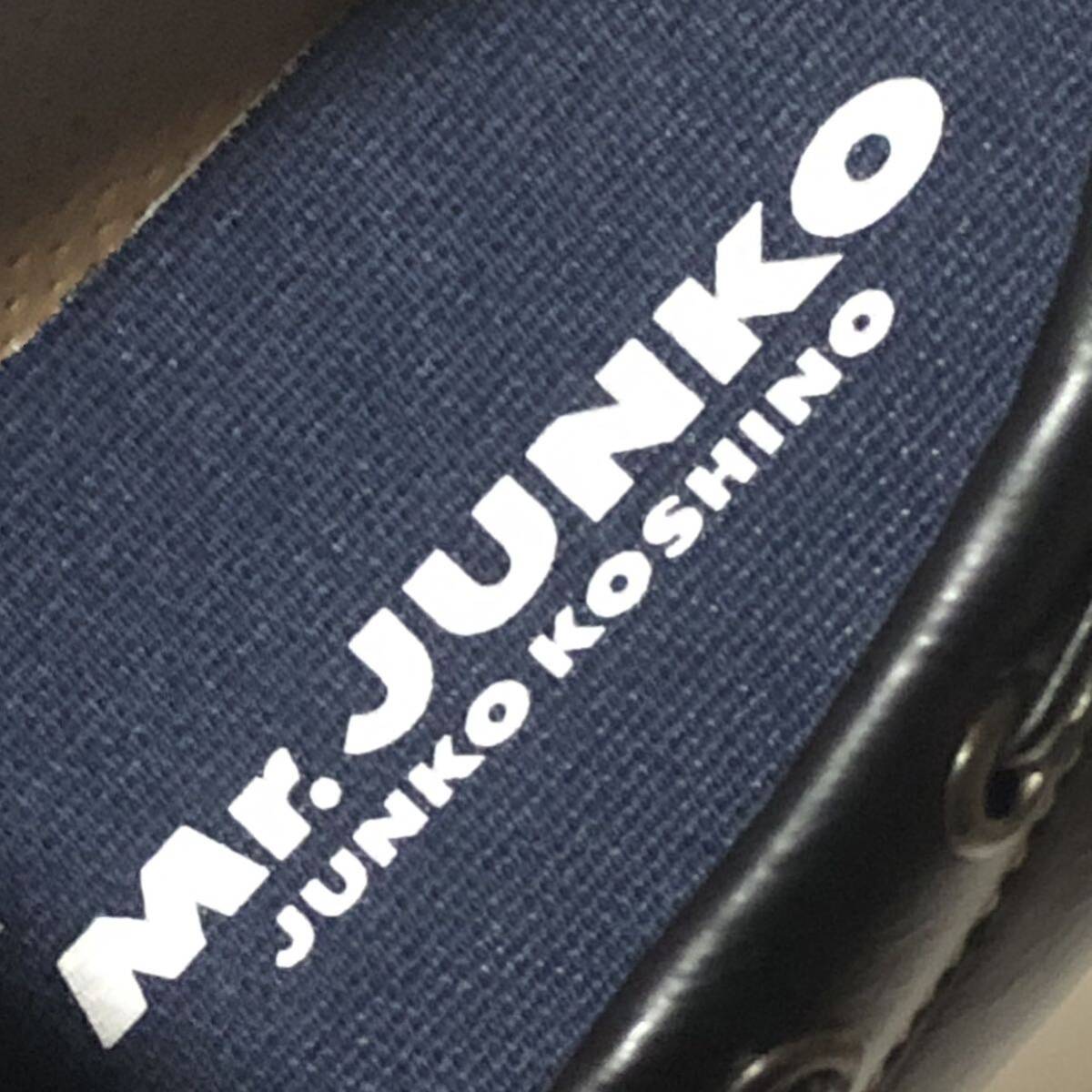 新品未使用品 MR JUNKO KOSHINO ジュンココシノ ローファー 26cm ブラック デッキシューズ レザー スリッポン REGAL HARUTA _画像6