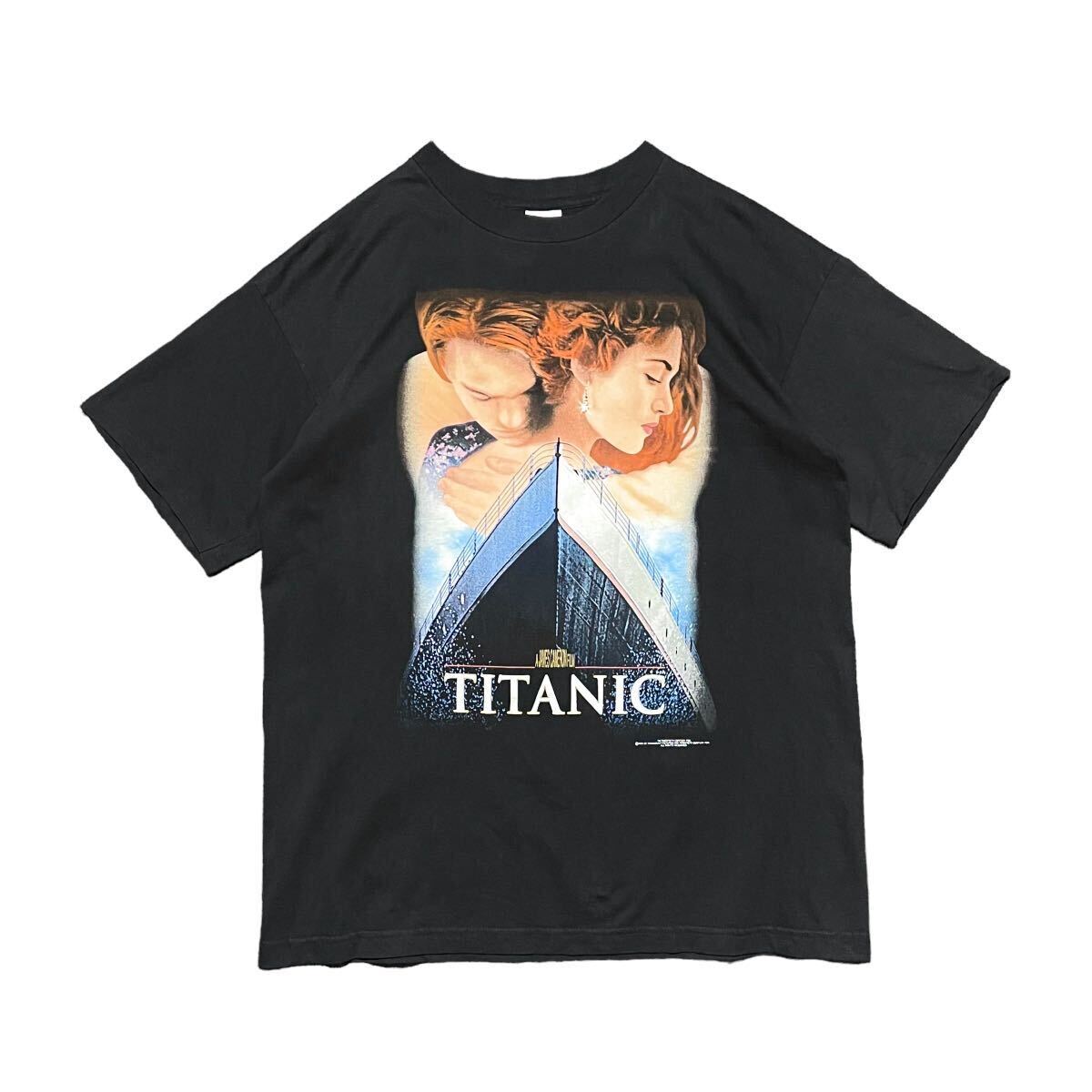 1スタ 美品【1998's 映画 タイタニック Tシャツ L】ビンテージ TITANIC ムービー 90s USA製 ディカプリオ カートコバーン NIRVANA アート_画像1