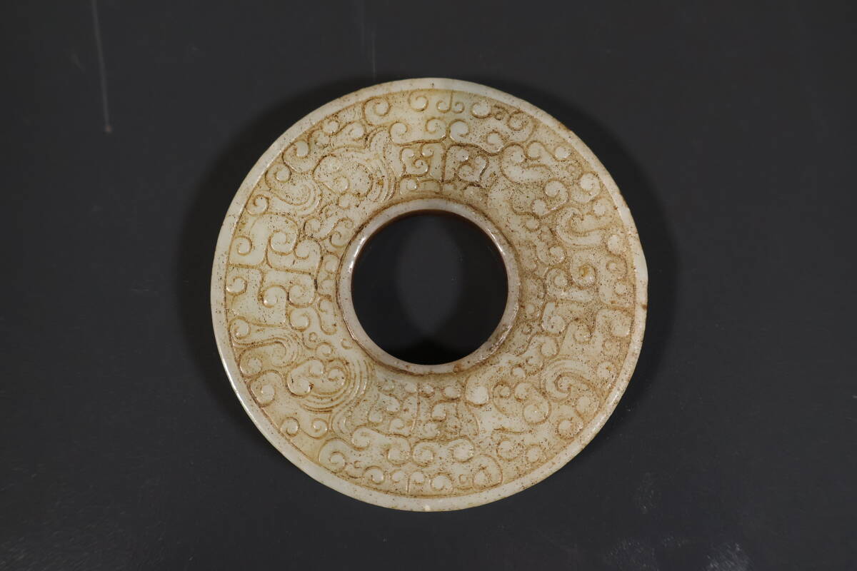 【和】(9280)　時代古作　唐物　玉石彫刻　小物　装飾品　翡翠　瑪瑙　白玉_画像4
