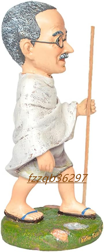 キャラクター人形モデル、世界の有名人の像モハンダスカラムチャンドガンジー像樹脂工芸人形の装飾品ギフト_画像2