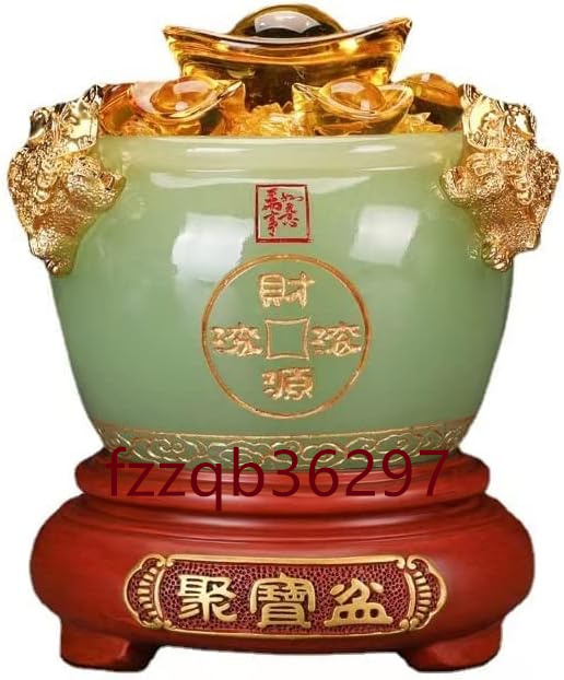 聚寶盆 風水 置物 元寶 カラー 黄水晶 シトリン 置物 金運祈願 開運 商売繁盛祈願 風水 パワーストーン 福運 お守り お礼