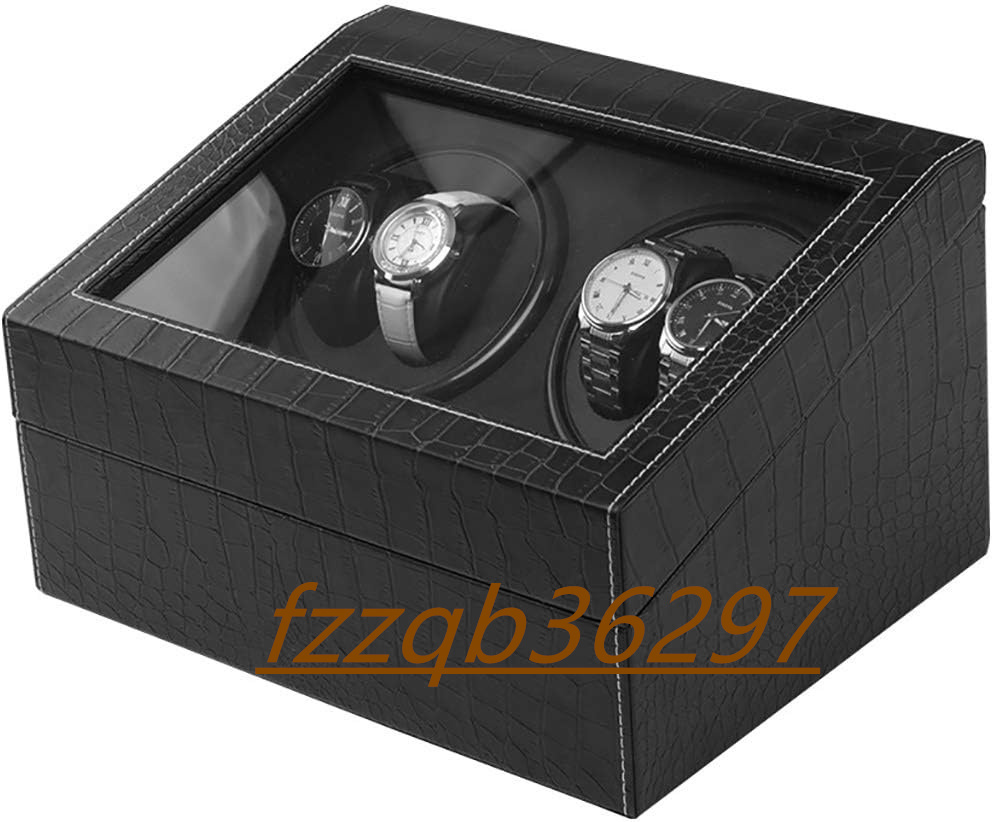  self-winding watch clock Winder winding machine (4ps.@ to coil +6ps.@ storage ) automatic rotation watch Winder 4 + 6 storage box case 