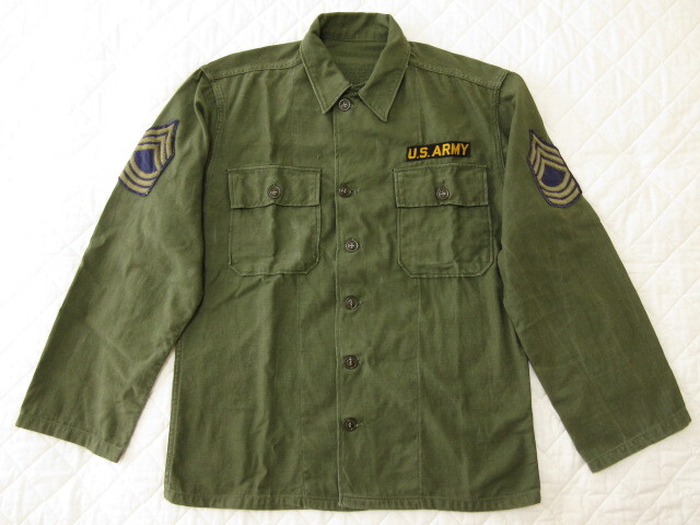 米軍実物　ユーティリティーシャツ　コットンサテン　OG107_画像1