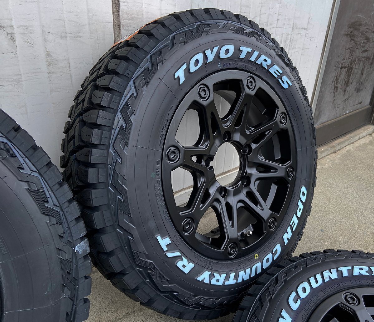 5月入荷 5本セット（背面用付き）ジムニー タイヤホイール 16インチ BDX08 TOYO オープンカントリーR/T 185/85R16 ホワイトレター_画像8