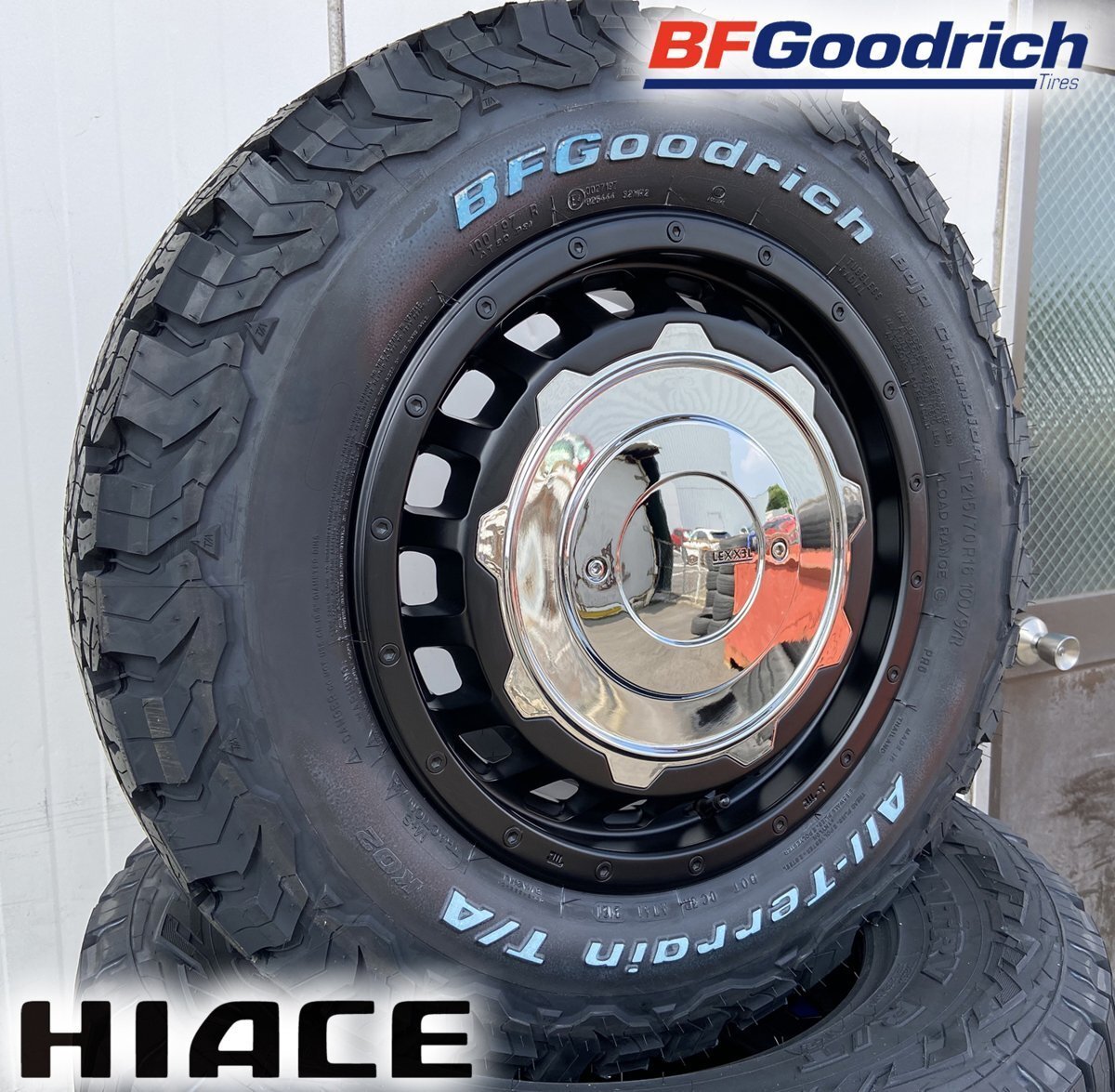 イチオシ 200系ハイエース HIACE LEXXEL SwaGGer Old style BF グッドリッチオールテレン KO2 215/70R16 16インチ タイヤホイールセット_画像8