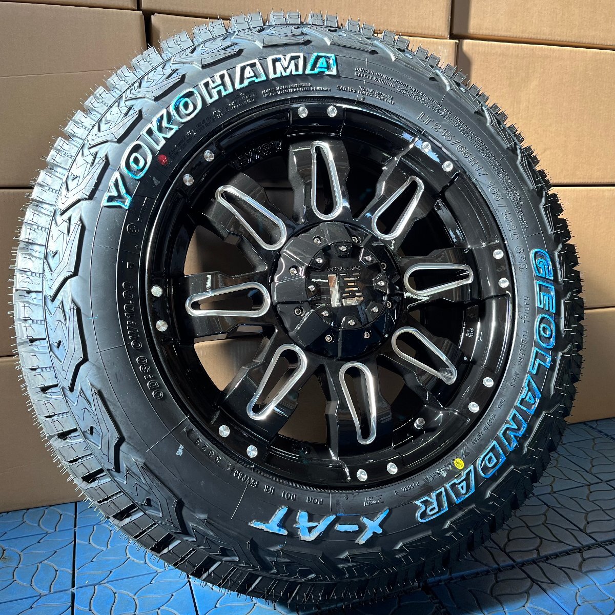 【純正車高対応】RAV4 CX8 ハリアー 新品 タイヤ ホイール4本セット ヨコハマ ジオランダー X-AT 245/65R17 LEXXEL Balano 17インチ_画像1