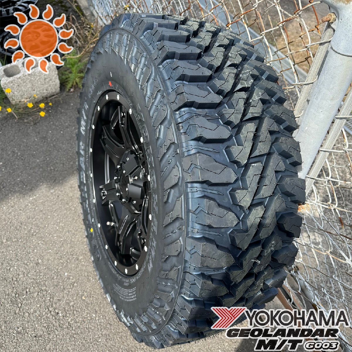 新品 5本組（背面用付き）ラングラー（JK,JL）17インチ ホイール タイヤセット ヨコハマ ジオランダー MT 285/70R17 OutLaw 1台分の画像8