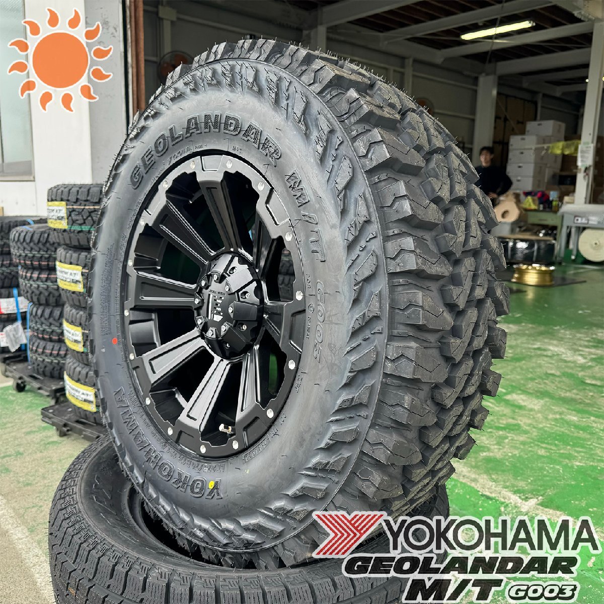 150系プラド ハイラックス サーフ FJ H3 タイヤ ホイール セット 17インチ DeathRock ヨコハマ ジオランダー MT G003 265/70R17 265/65R17_画像7