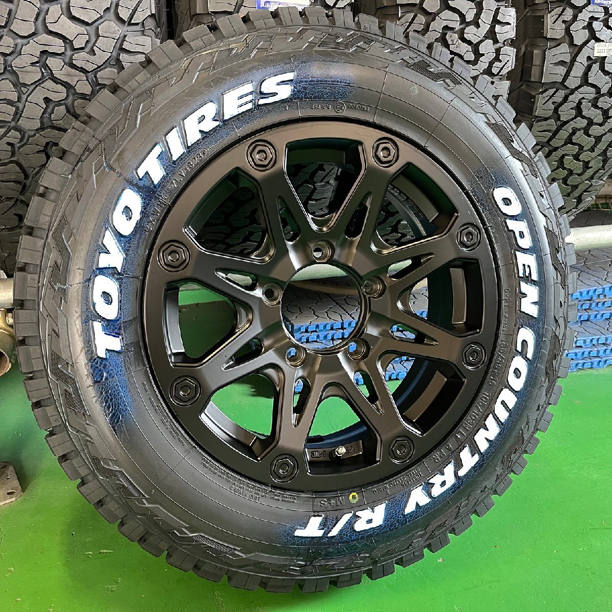 5月入荷 【新品4本】ジムニー JB23 JB64 16インチ トーヨー オープンカントリーRT 185/85R16 BDX08 ホワイトレター タイヤホイールセット_画像3