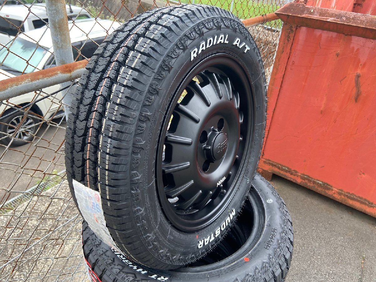 ルーミー アクア シエンタ クロスビー タイヤホイールセット 4本セット マッドスター ラヂアル AT 175/65R14 ホワイトレター 14インチ Noel_画像5