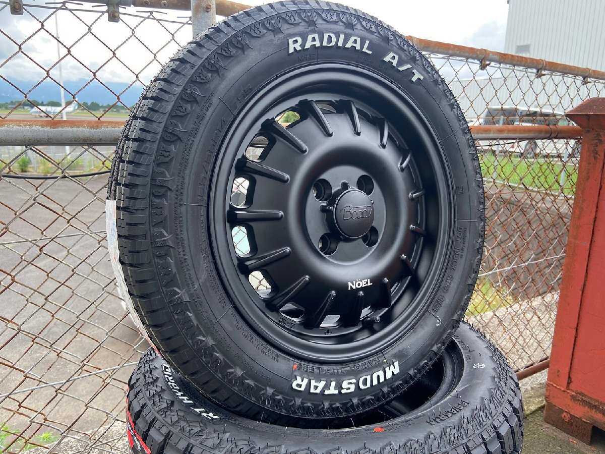 タウンエース ライトエース タイヤホイールセット 4本セット マッドスター ラヂアル AT 175/65R14 ホワイトレター 14インチ Noel_画像1