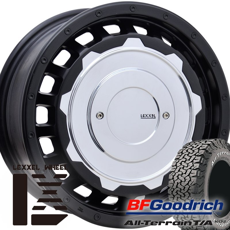 イチオシ 200系ハイエース HIACE LEXXEL SwaGGer Old style BF グッドリッチオールテレン KO2 215/70R16 16インチ タイヤホイールセット_画像1