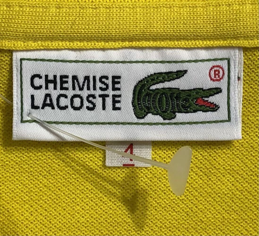 未着用 ■ CHEMISE LACOSTE シュミーズ ラコステ ■ ロゴ ワニ ワッペン 半袖 ポロシャツ イエロー 4の画像5