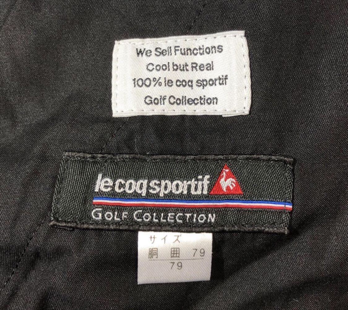 ● le coq sportif GOLF ルコック ゴルフ ● ホワイトライン ロゴ エンブレム 刺繍 ストライプ柄 ストレッチ素材 ゴルフ パンツ 79の画像5