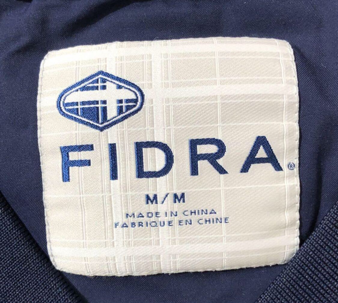 ● FIDRA フィドラ ● ロゴ 刺繍 エンブレム ワッペン ナイロン 半袖 ゴルフ プルオーバー ジャケット ネイビー M_画像6