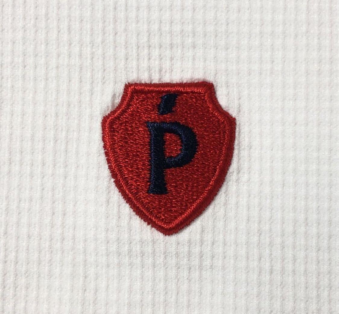 ■ PEARLY GATES パーリーゲイツ ■ ロゴ ワッペン 半袖 モックネック シャツ ホワイト 4の画像4