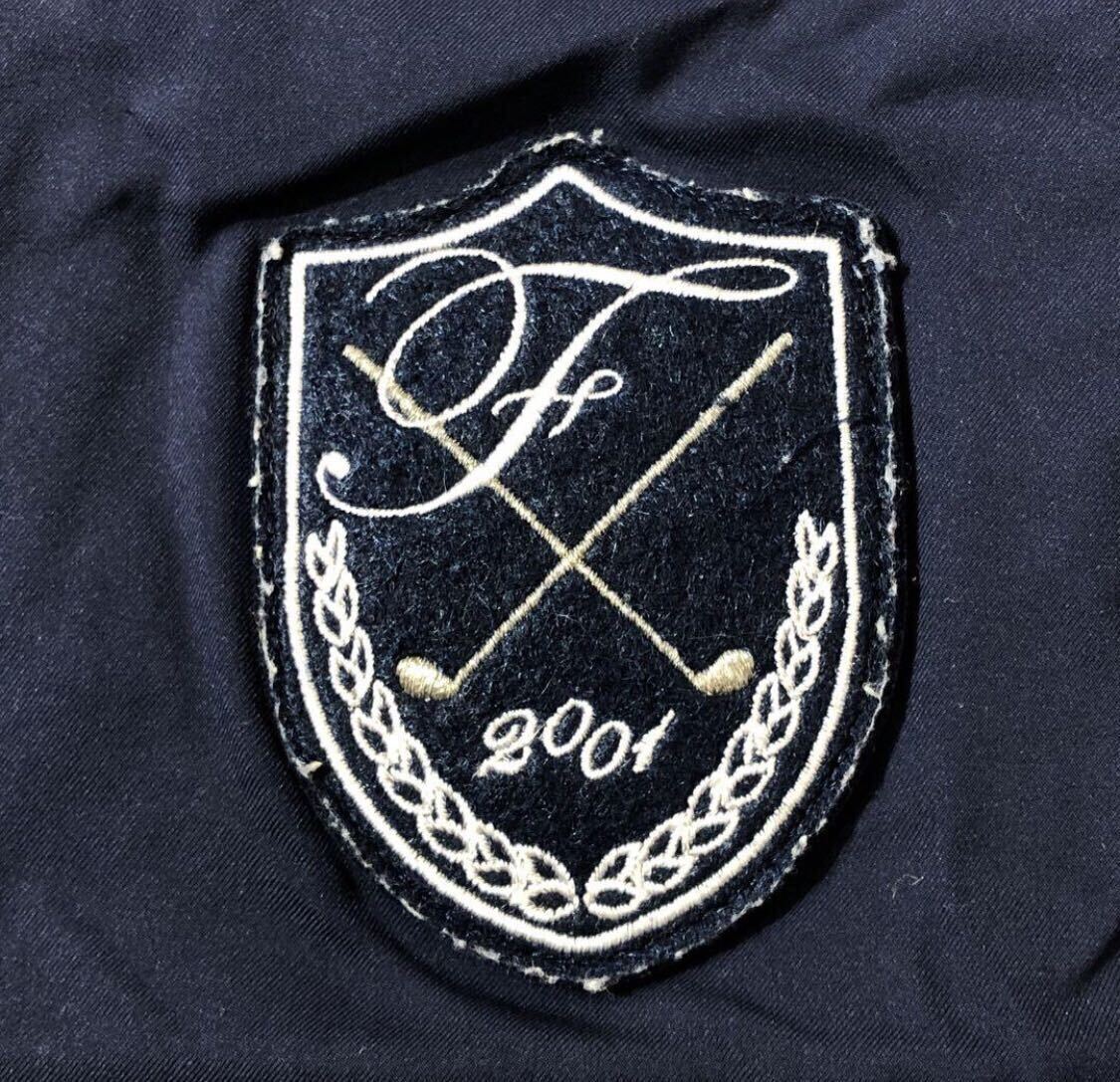 ● FIDRA フィドラ ● ロゴ 刺繍 エンブレム ワッペン ナイロン 半袖 ゴルフ プルオーバー ジャケット ネイビー M_画像3