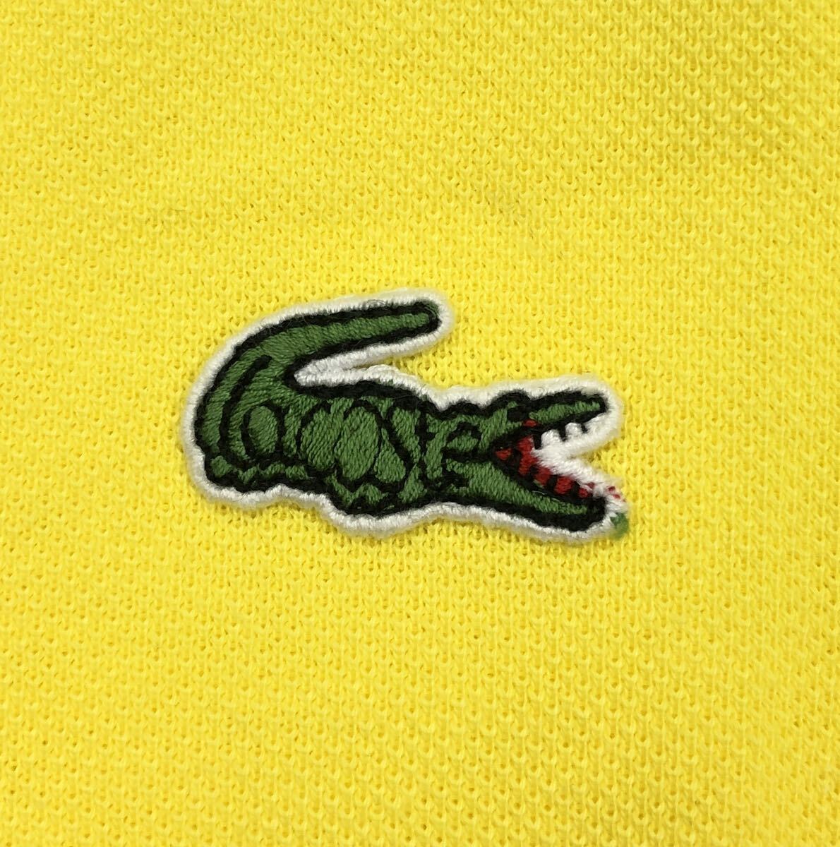 未着用 タグ付 ● LACOSTE ラコステ ● ロゴ ワニ ワッペン 半袖 ポロシャツ イエロー 2の画像5