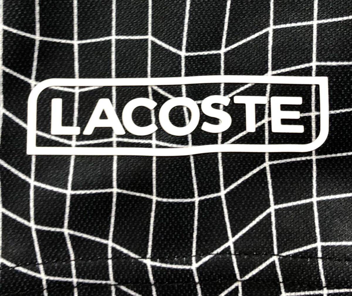 ■ LACOSTE SPORT ラコステ ■ ワニ ロゴ ラバー ワッペン 半袖 ポロシャツ ブラック×ホワイト L_画像6