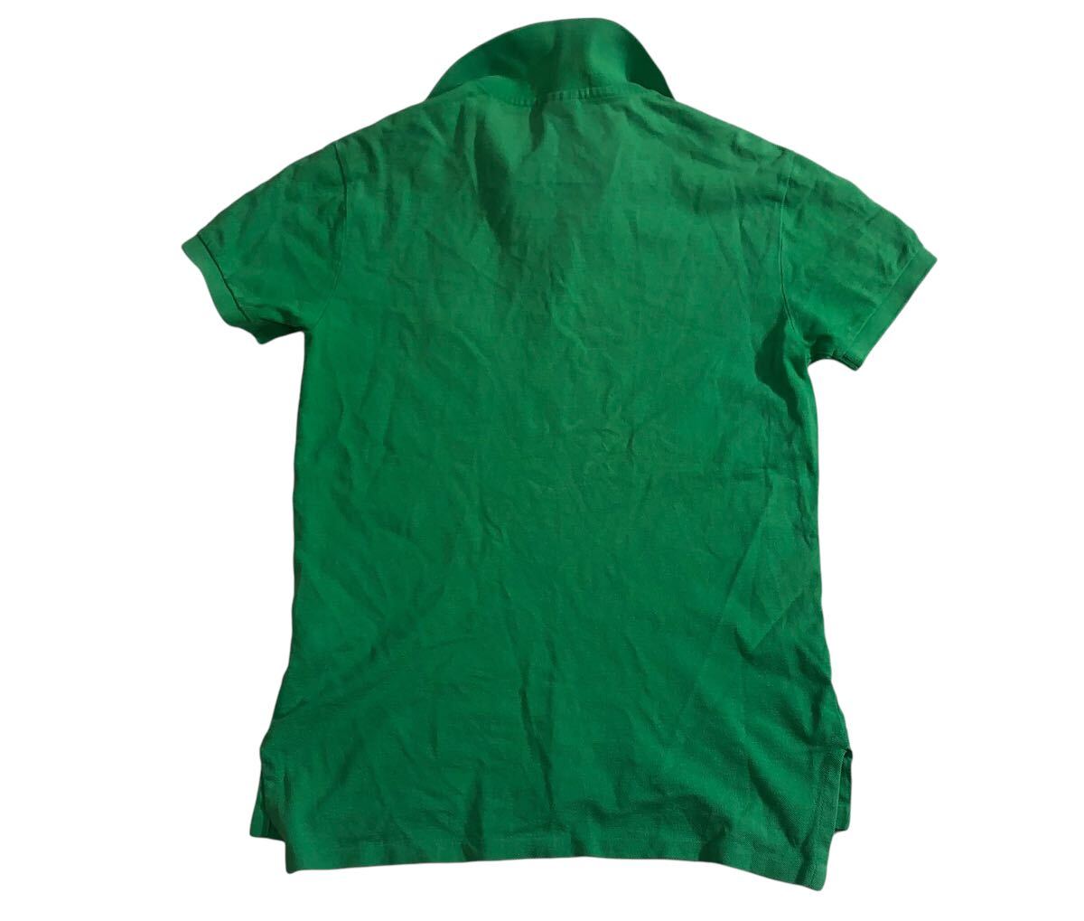■ Polo Ralph Lauren ポロ ラルフローレン ■ ビッグ ポニー ロゴ 3 ナンバリング 刺繍 半袖 ポロシャツ グリーン S_画像3