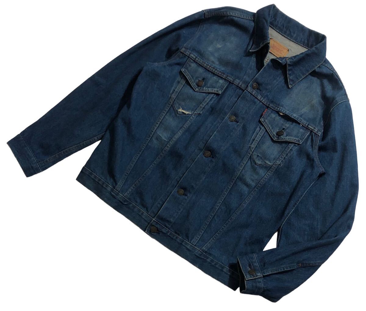 86年製 ヴィンテージ ■ Levi's リーバイス ■ 70505-0217 激シブ色落ち レッドタブ 4th フォース モデル デニム ジャケット ジージャン 44の画像1