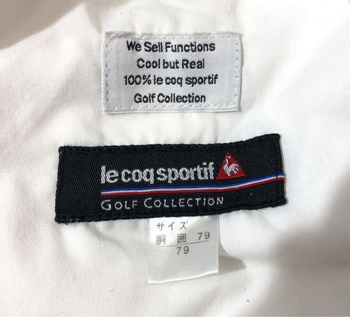 ● le coq sportif GOLF ルコック ゴルフ ● ホワイトライン ロゴ 刺繍 FR 82 プリント ストレッチ素材 ゴルフ パンツ ホワイト 79の画像6