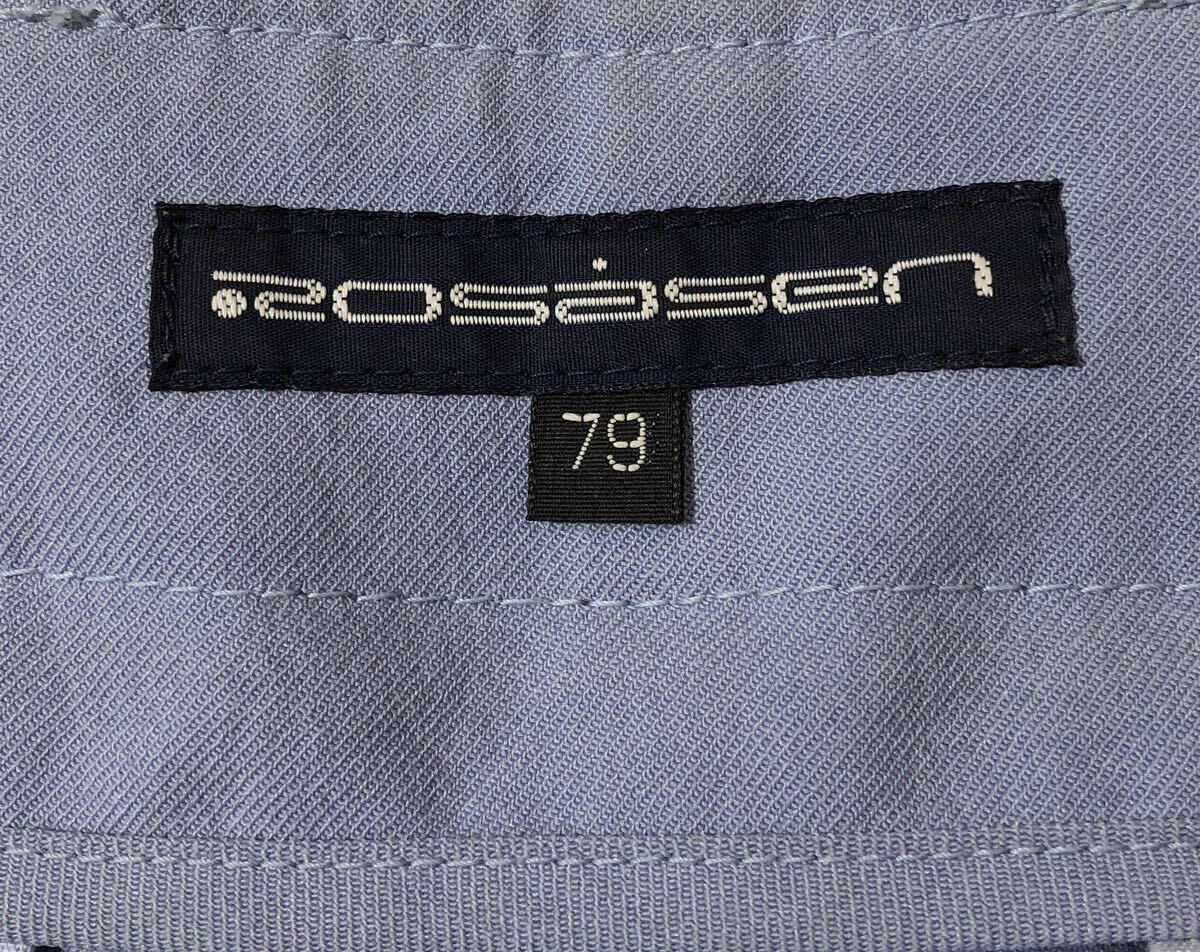 ● Rosasen ロサーセン ● ロゴ 刺繍 ストレッチ素材 ゴルフ パンツ ブルー系 79_画像5