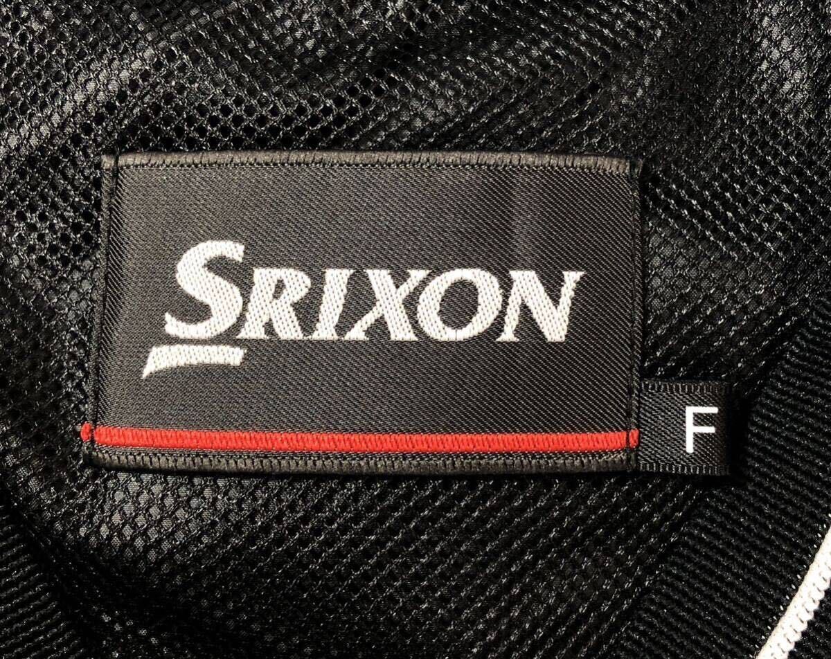 ● SRIXON スリクソン ● ロゴ 刺繍 プリント Vネック ゴルフ ナイロン ベスト ブラック F_画像6