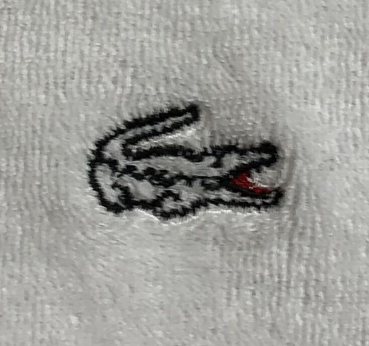 ■ LACOSTE ラコステ ■ ワニ ロゴ 刺繍 パイル地 半袖 ポロシャツ ホワイト 3_画像5