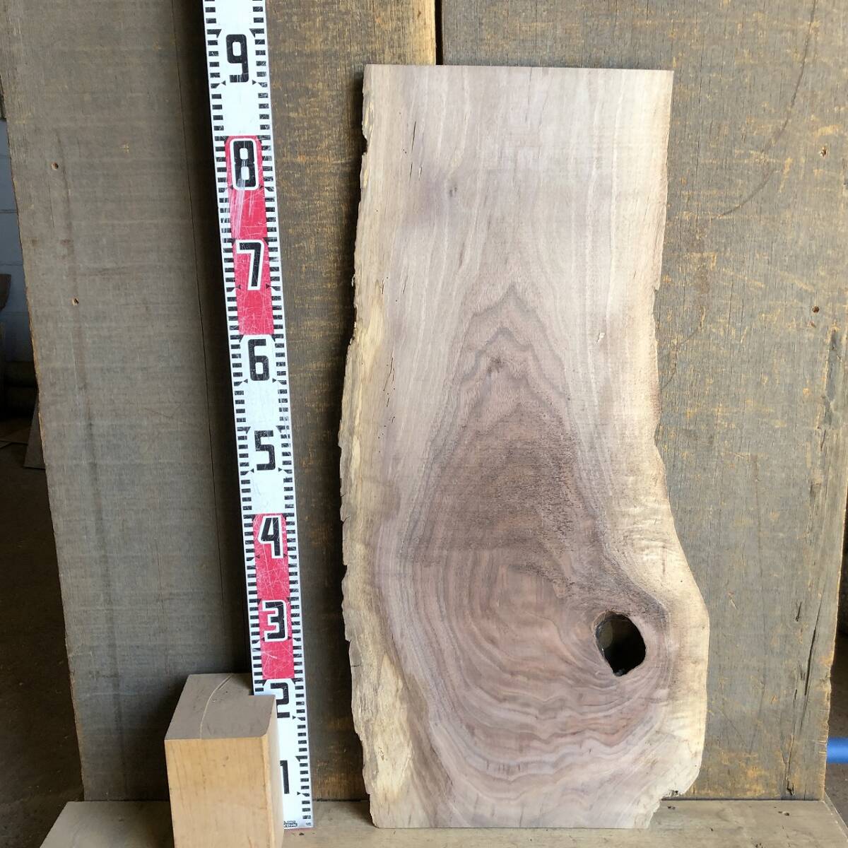 送料無料！【S711G】ウォルナット 857～865×～410×19㎜ 板材 乾燥材 木工 DIY 材木 天然木 無垢材《銘木すずめや》の画像9